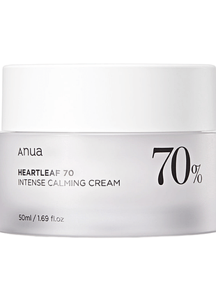 Anua heartleaf 70 intense calming cream – зволожуючий крем з хауттюйнією 50 мл