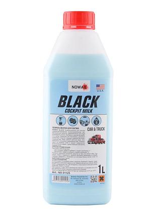 Полироль-молочко для пластика nowax black концентрат, 1л
