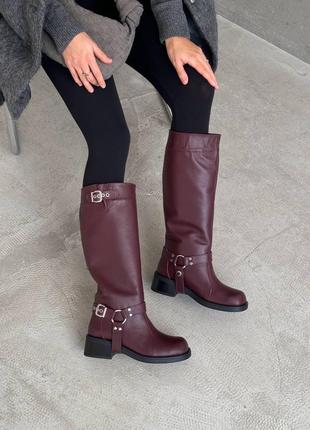 В наявності та під замовлення чопери/чоботи євро зима натур шкіра бургунді 36-41р
