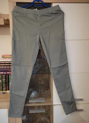 Скіні сірого кольору брюки лосіни