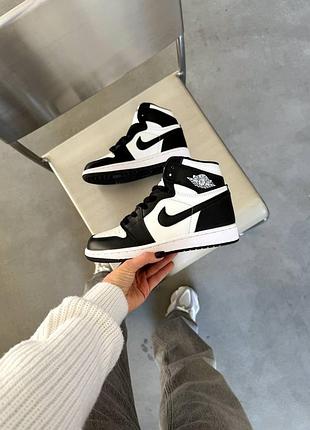 Кроссовки air jordan 1 black premium3 фото