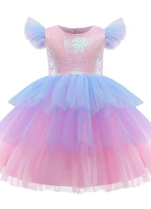 Праздничное пушистое платье для девочки фатин
