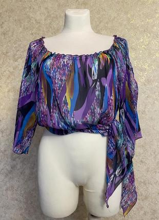 Фіолетова літня блузка туніка