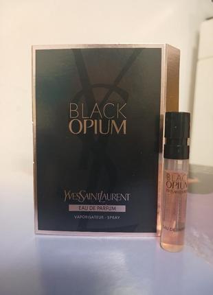 Оригинальный пробник black opium от Engraved branded Saint Laurent buttons