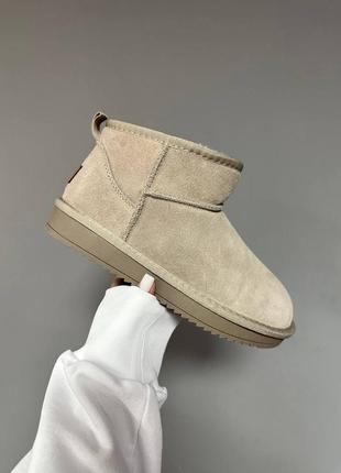 Женские угги ugg cloudfoam mini cappuccino suede зима v / smb