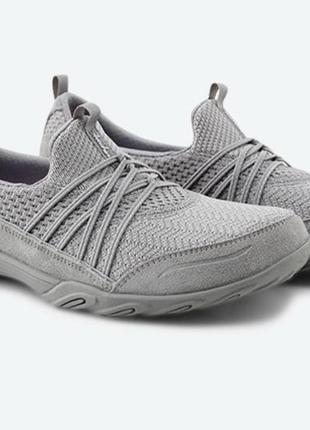 Кроссовки, макасины skechers empress slip ons grey in grey