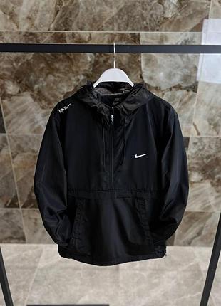 Мужской анорак nike черный весенний осенний ветровка найк демисезонная (b)