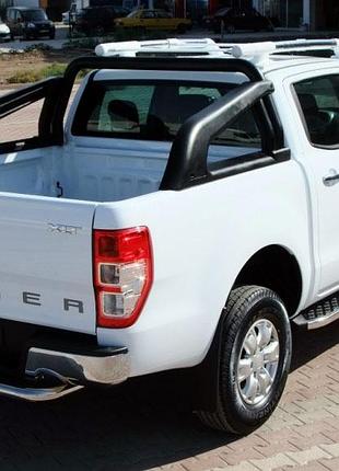 Боковые пороги blackline (2 шт, алюминий) для ford ranger 2011-2022 гг