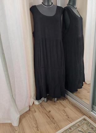 Комфортное на подкладке с вышивкой платье 👗 большого размера