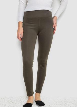 Лосины утепленные на флисе 1, цвет темно-оливковый, 243r05