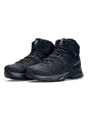 Мужские кроссовки salomon quest 4#x black grey fur