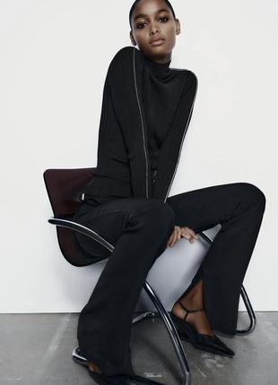 Кофтинка zara в рубчик кофта лонгслів светр свитер7 фото