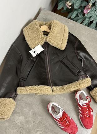 Дублянка zara дублёнка тедді