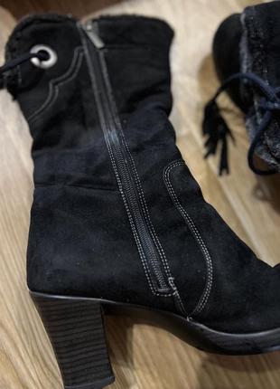 Сапоги замш 39 размер2 фото