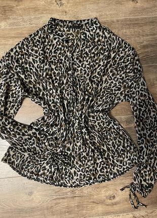Леопардова шифонова блуза