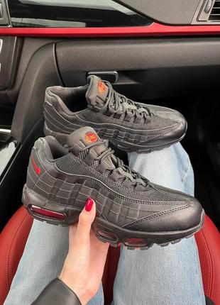 Nike air max 95 red and black sale