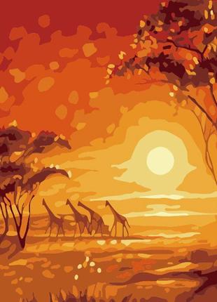 Набір для розпису по номерах жирафи розміром 20х20 см (hh5576)