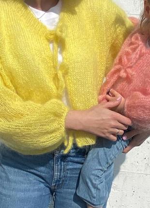 Дитячий кардиган на завʼязках-бантиках6 фото