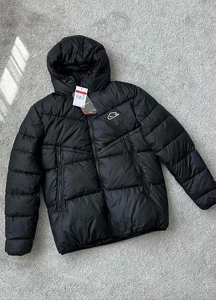 Чоловічий зимовий пуховик nike storm fit чорний до -20*с куртка найк шторм фіт на зиму (b)