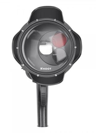 Подводный бокс dome port от shoot для камер gopro hero 5, 6, 7 с блендой и сменными фильтрами (код № xtgp376x)