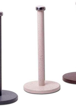 Тримач для паперових рушників kamille marble ø 15х34 см із гранітним покриттям