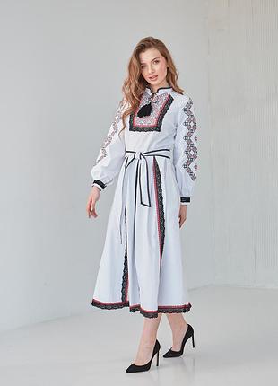 Вишита жіноча сукня "алатир"біла