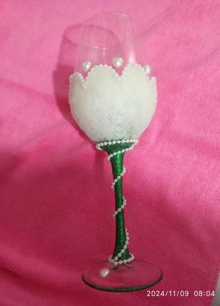 Весільні келихи хендмейд