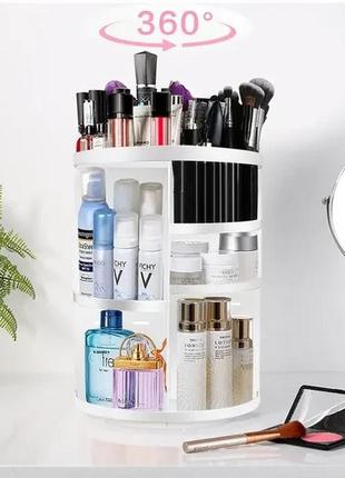 Органайзер для косметики 360° rotation cosmetic organizer - белый6 фото