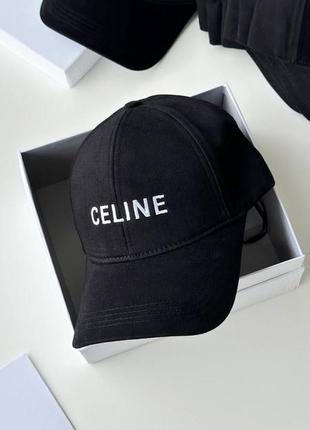 Кепка чёрная селин celine