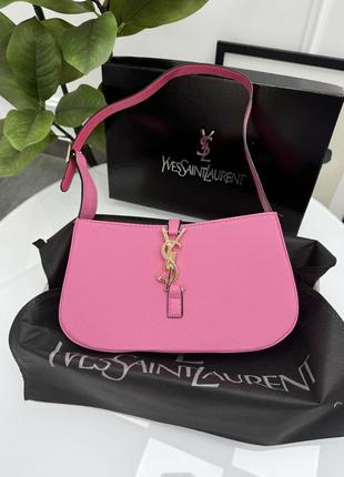Сумка yves saint laurent нейлон малиновий