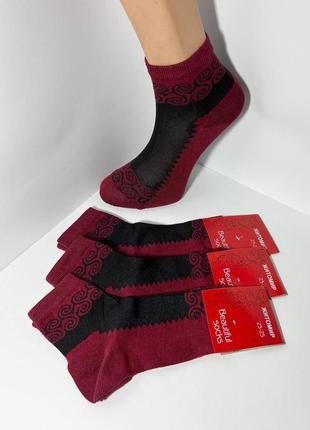 Шкарпетки жіночі 10 пар літні сітка з бавовни житомир розмір 36-41 червоні