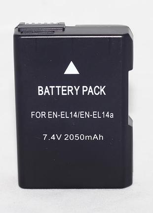 Аккумулятор для фотоаппаратов nikon coolpix p7000, 7100, 7700, d3100, d3200, d5100, d5200 - en-el14 - 2050 ma