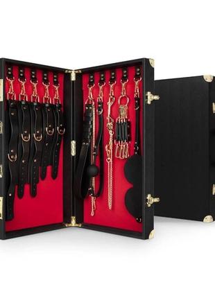 Набор для bdsm bedroom fantasies: bondage suitcase 13 pcs - cow leather