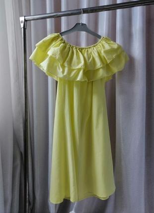 Платье туника хлопок с воланами3 фото