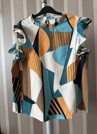 Блуза в геометрический принт shein xl2 фото