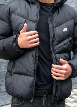 Мужская зимняя куртка nike storm fit черная до -20*с пуховик найк шторм фит на зиму (b)