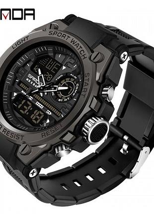 Чоловічий наручний кварцовий (електронний) годинник sanda 6024 all black