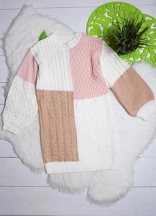 Светер-сукня з об'ємними рукавчиками на 9р.134см.