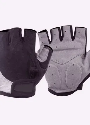 Перчатки удобные и защищающие для велосипедиста серые размер l
