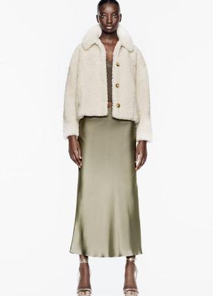 Шуба из искусственной овчины zara