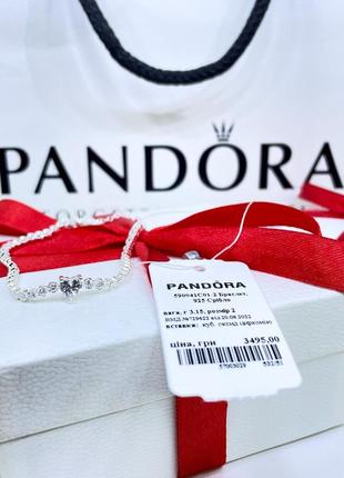 Серебряный браслет пандора pandora 590041c01 сияющее паве сердце теннисный тенниска серебро s925 ale новое