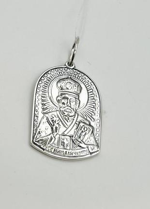 Православная ладанка серебряная "святой николай чудотворец" 5,9 г
