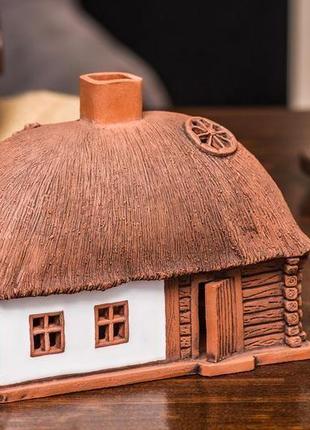 Керамический домик-подсвечник "дом под крышей". украинский сувенир