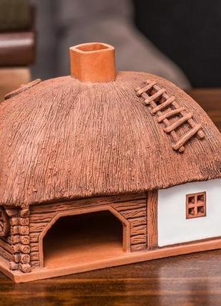 Керамический домик-подсвечник "дом под крышей". украинский сувенир