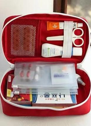 Аптечка, дорожная / автомобильная аптечка (сумка) для хранения лекарств / косметики
