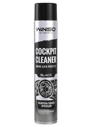 Поліроль для панелі приладів winso exclusive cockpit cleaner black, 750мл