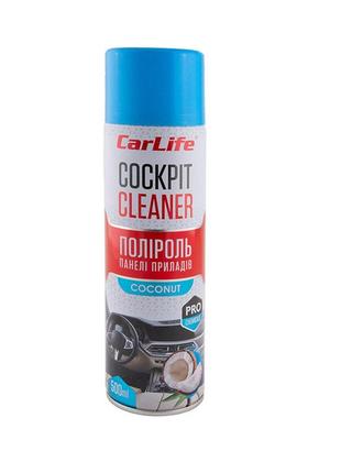 Полироль для панели приборов carlife cockpit cleaner кокос, 500мл