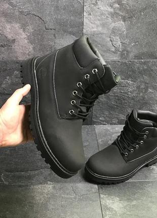Зимние мужские кроссовки timberland (чорні) зима2 фото