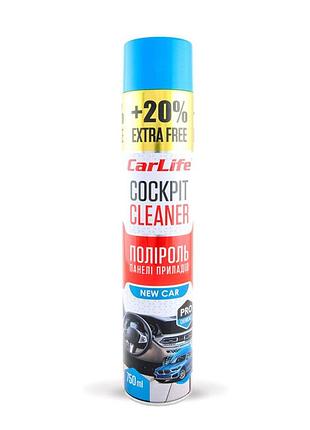 Полироль для панели приборов carlife cockpit cleaner новая машина, 750мл