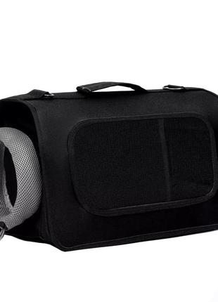 Сумка-переноска для кішок і собак l 52x22x29 см cosmopet cp-11 black